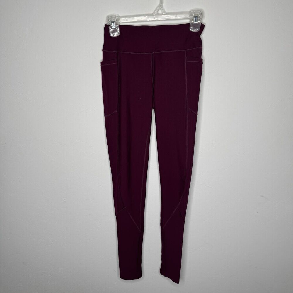 VICTORIA SPORT Knockout by Victoria's Secret Mid Rise Purple Yoga Leggings Sz S